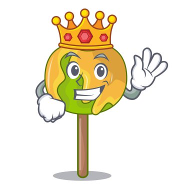 Kral şeker elma maskot çizgi film