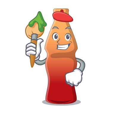 Jöleli şeker karakter karikatür sanatçısı kola şişe