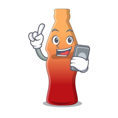 Telefonu cola şişesi jelly şeker karakter karikatür ile
