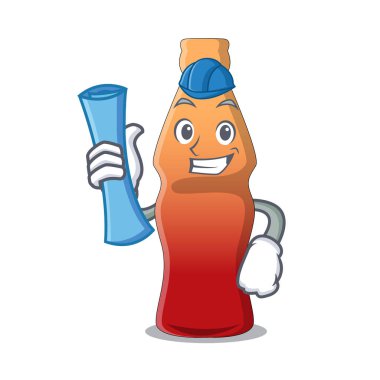 Jöleli şeker karakter karikatür mimar kola şişe