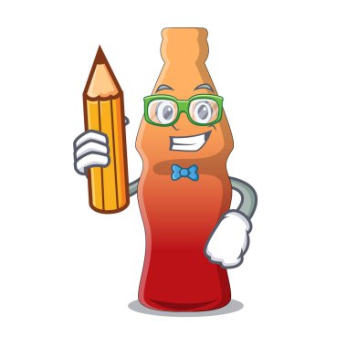 Jöleli şeker karakter karikatür öğrenci kola şişe