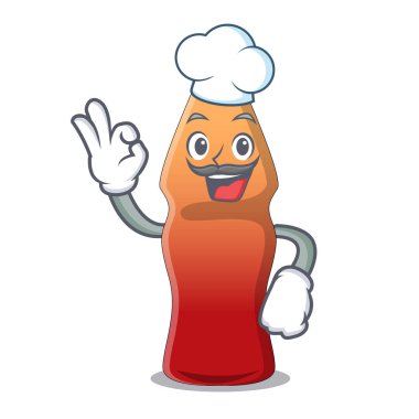 Jöleli şeker karakter karikatür Şef kola şişe