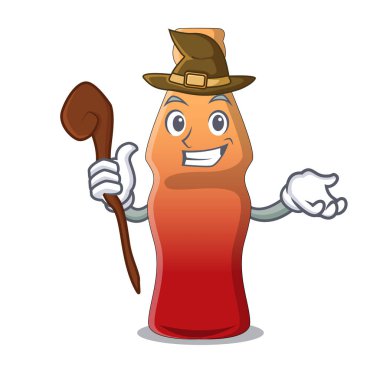 Cadı kola şişe jöleli şeker maskot çizgi film