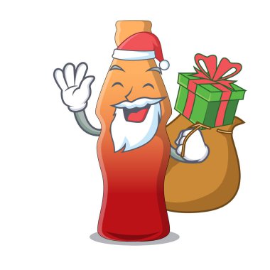 Noel Baba hediye kola şişe jöleli şeker maskot çizgi film