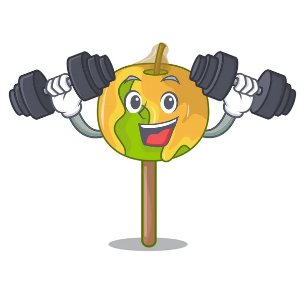 Мультфильм про яблочного персонажа — стоковый вектор