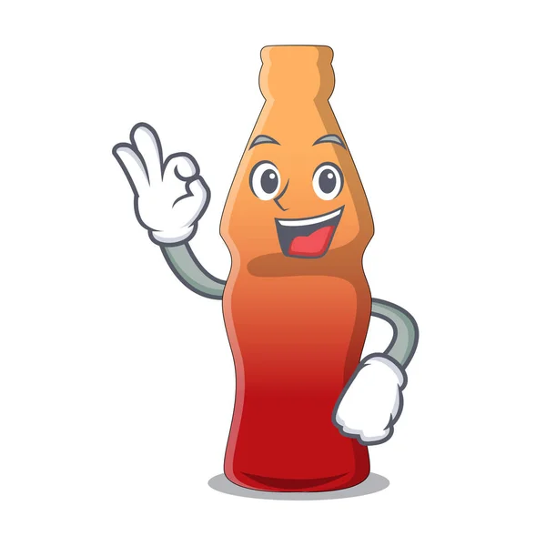 Okay Cola Flasche Gelee Bonbons Charakter Cartoon — Stockvektor