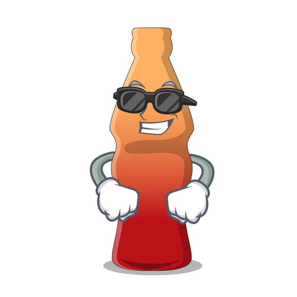 Super cool cola bottiglia gelatina caramelle personaggio cartone animato — Vettoriale Stock