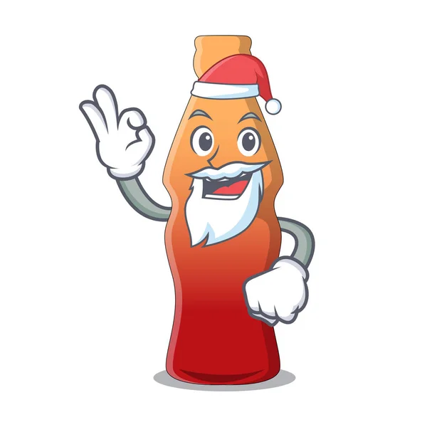 Weihnachtsmann Cola Flasche Gelee Bonbons Maskottchen Karikatur — Stockvektor