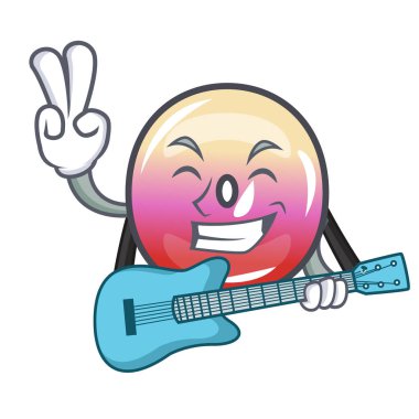 Gitar jöle yüzük şeker maskot karikatür ile