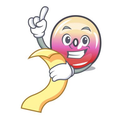 Menü jöle yüzük şeker maskot karikatür ile