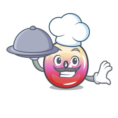 Şef gıda jelly yüzük şeker maskot karikatür ile