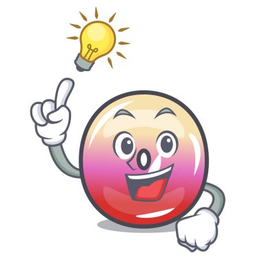 Bir fikir jöle yüzük şeker maskot karikatür var