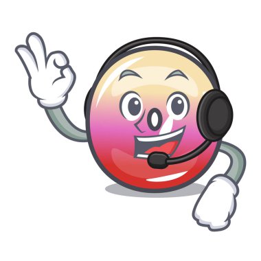 Kulaklık jöle yüzük şeker maskot karikatür ile