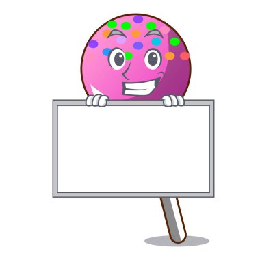 Yönetim Kurulu lolipop şeker karakter karikatür ile birlikte sırıtarak