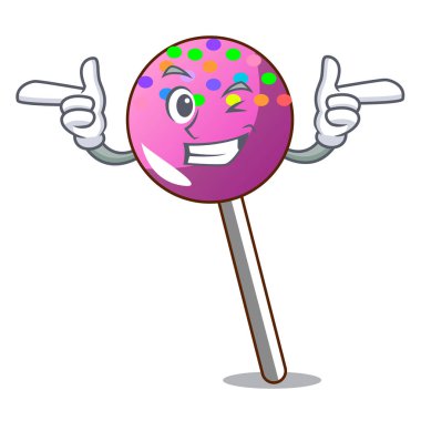 Wink lolipop şeker karakter karikatür ile