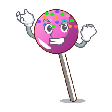 Sprinkles karakter karikatür ile başarılı lolipop