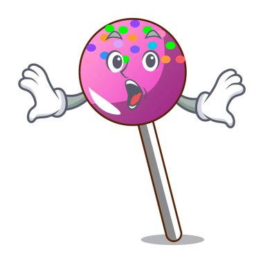Sprinkles maskot karikatür ile sürpriz lolipop