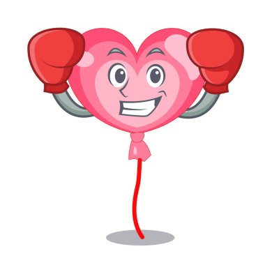 Ballon kalp karakter karikatür boks