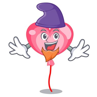 Elf ballon kalp karakter karikatür