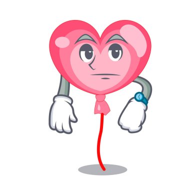 Ballon kalp maskot karikatür bekliyor