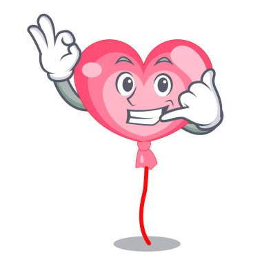 Bana ballon kalp maskot çizgi film de