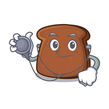 Doktor brown ekmek karakter çizgi film vektör çizim