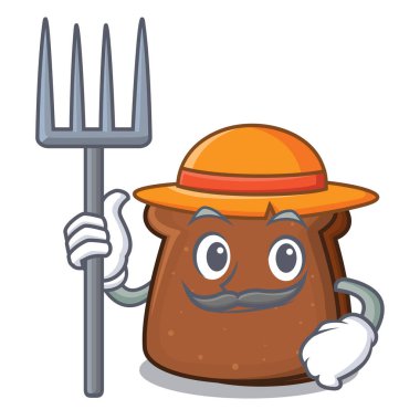 Çiftçi brown ekmek karakter çizgi film