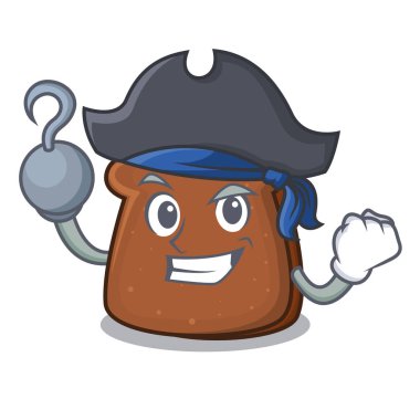 Korsan kahverengi ekmek karakter çizgi film