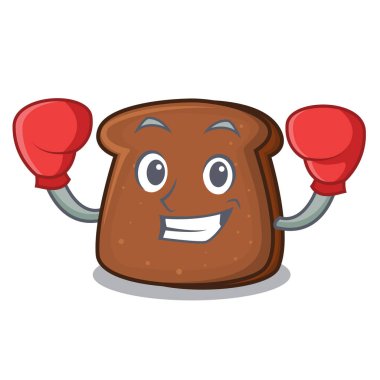 Kahverengi ekmek karakter çizgi film boks