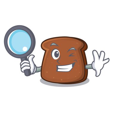 Dedektif kahverengi ekmek karakter çizgi film