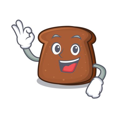 Tamam kahverengi ekmek karakter çizgi film