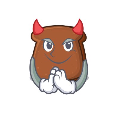 Şeytan kahverengi ekmek maskot çizgi film