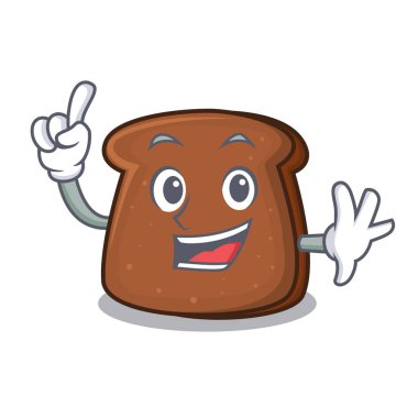 Parmak kahverengi ekmek maskot çizgi film