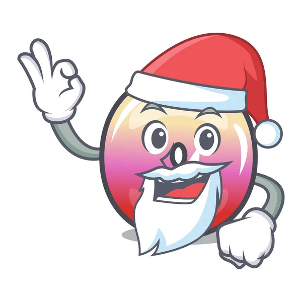 Santa gelei ring snoep mascotte cartoon — Stockvector