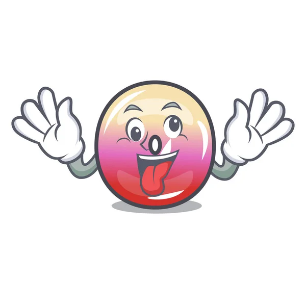 Crazy jelly ring candy mascot cartoon — Stock Vector