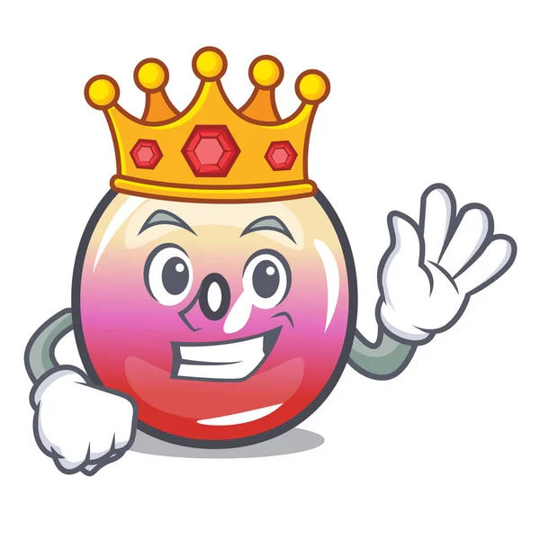Koning gelei ring snoep mascotte cartoon — Stockvector