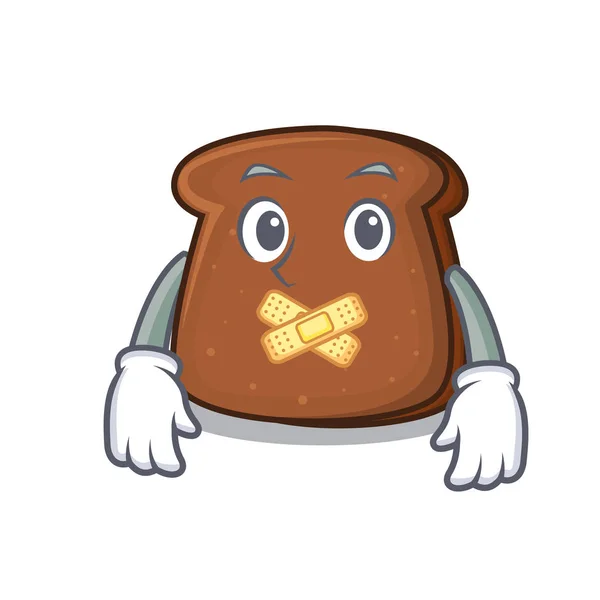 Stille braune Brot Maskottchen Cartoon — Stockvektor