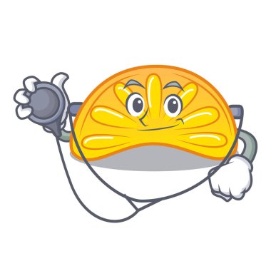 Doktor portakal jöle şeker karakter karikatür