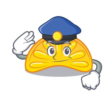 Polis portakal jöle şeker karakter karikatür
