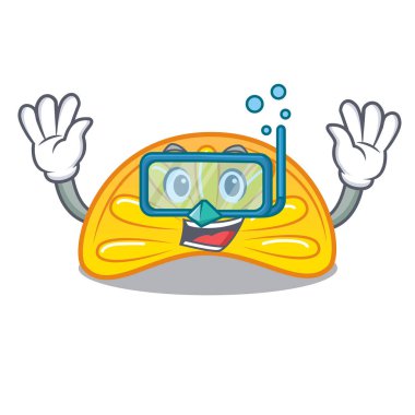 Portakal jöle şeker karakter karikatür dalış