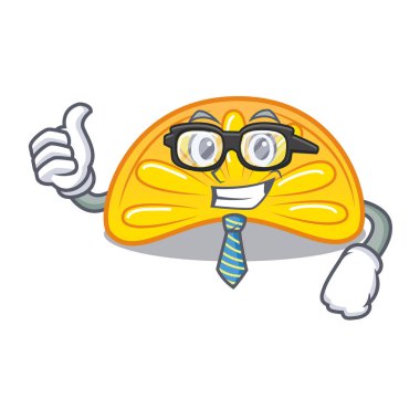 İşadamı portakal jöle şeker karakter karikatür