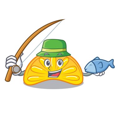Portakal jöle şeker maskot karikatür Balık tutma