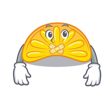 Sessiz portakal jöle şeker maskot çizgi film