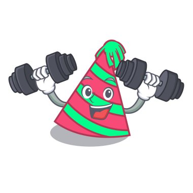 Fitness parti şapka karakter karikatür