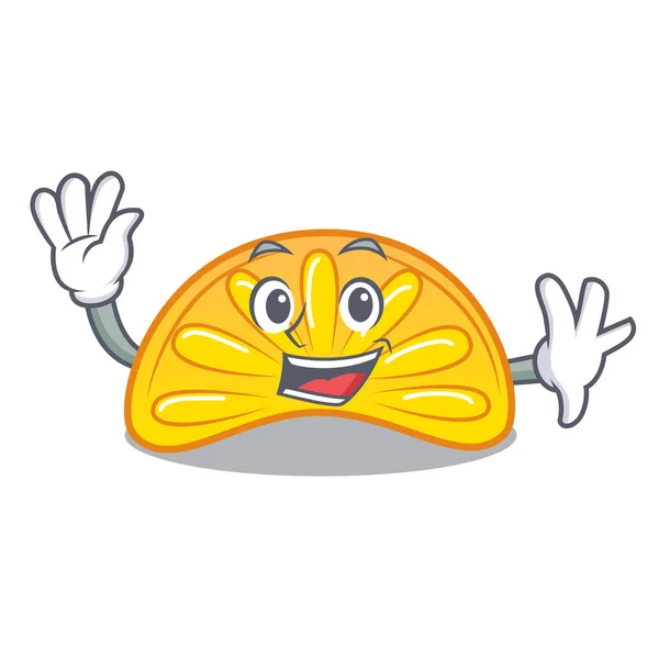 Portakal jöle şeker karakter karikatür sallayarak — Stok Vektör