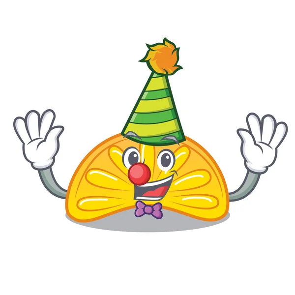 Clown orange gelé godis maskot tecknad — Stock vektor