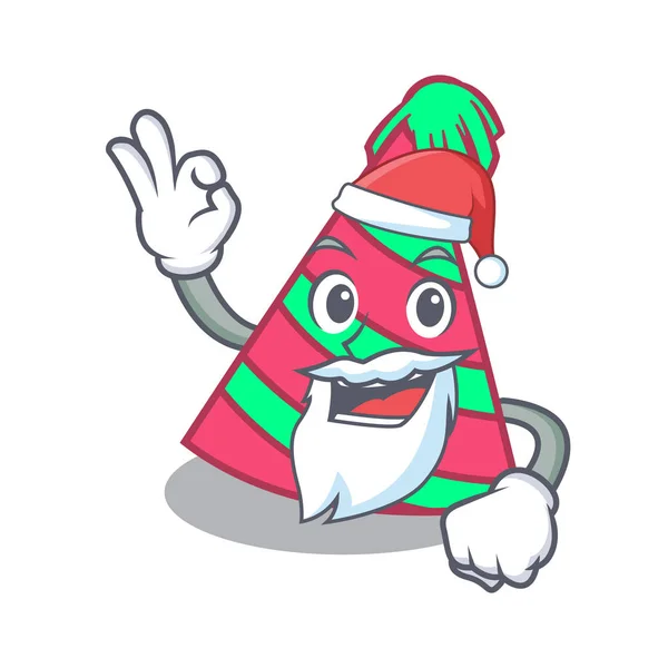 Santa party hat mascot cartoon — Stock Vector