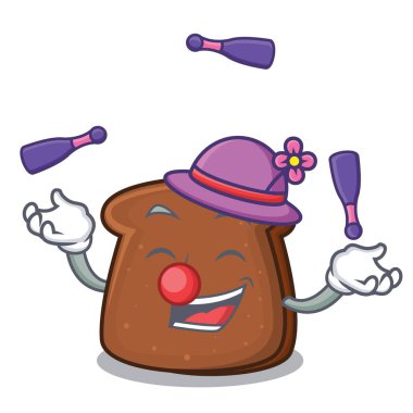 Hokkabazlık kahverengi ekmek maskot çizgi film