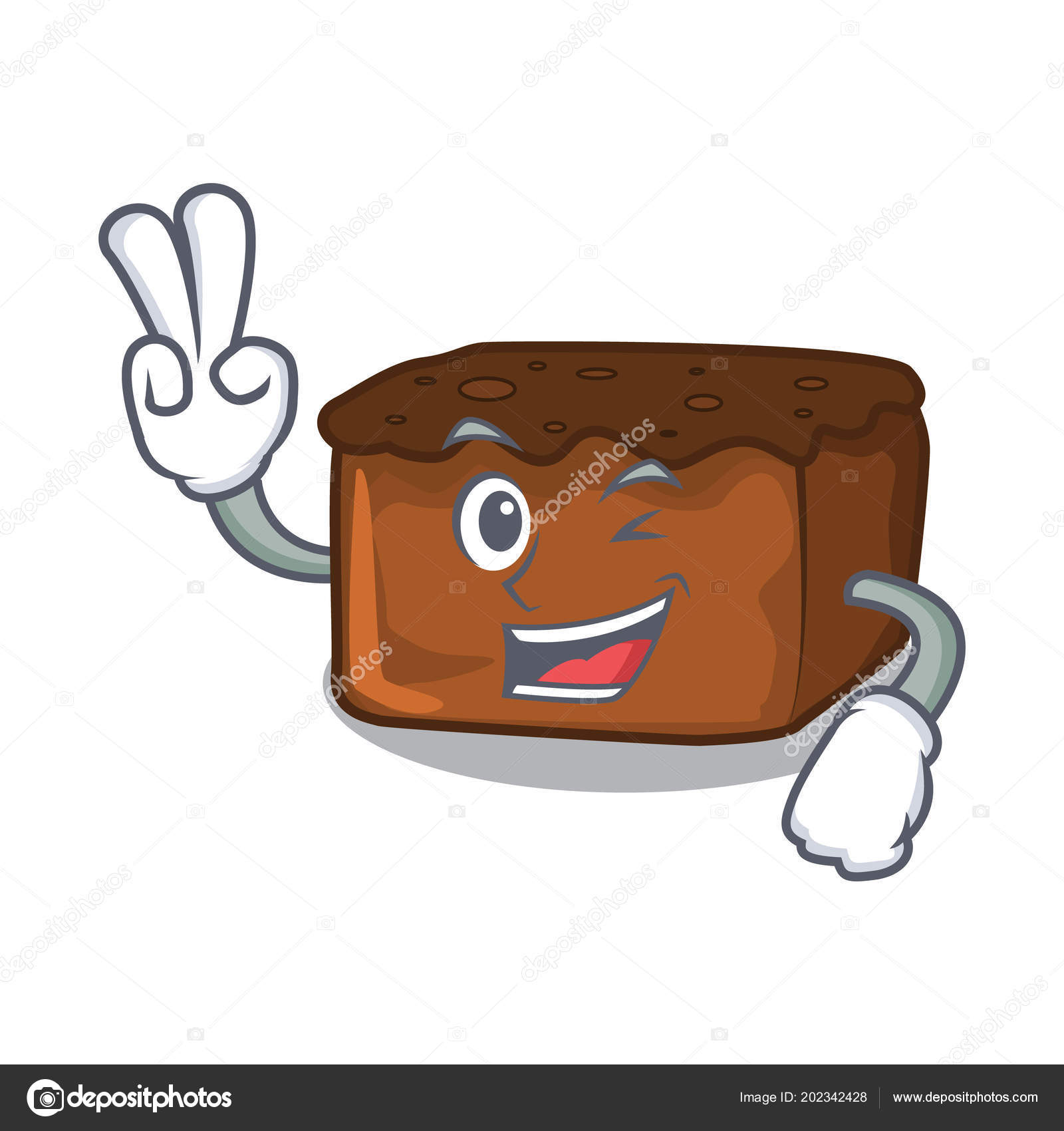 Two finger brownies character cartoon style Stock Vector by ©kongvector  202342428, image size:1600x1700