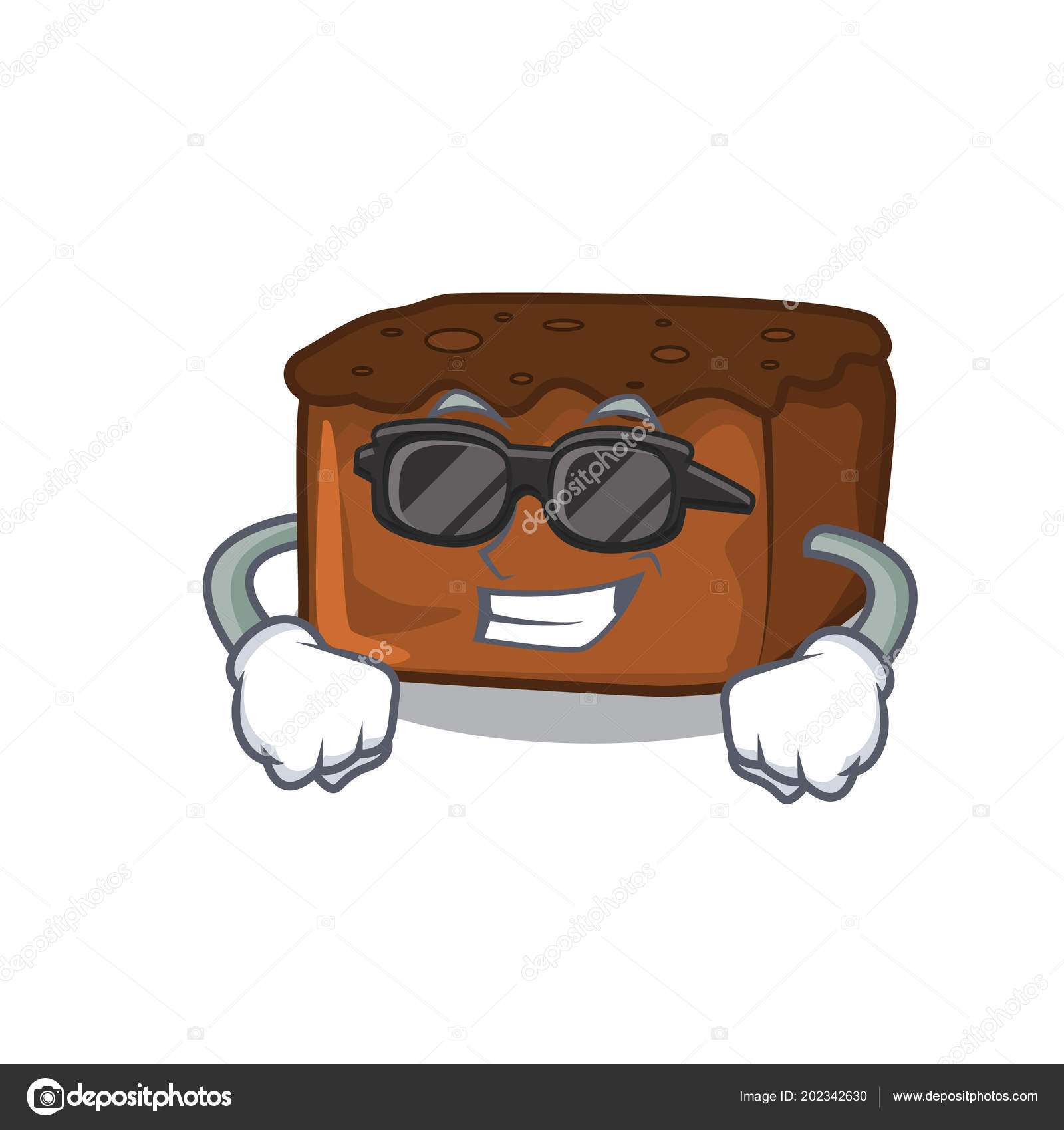 Super cool brownies character cartoon style Stock Illustration by